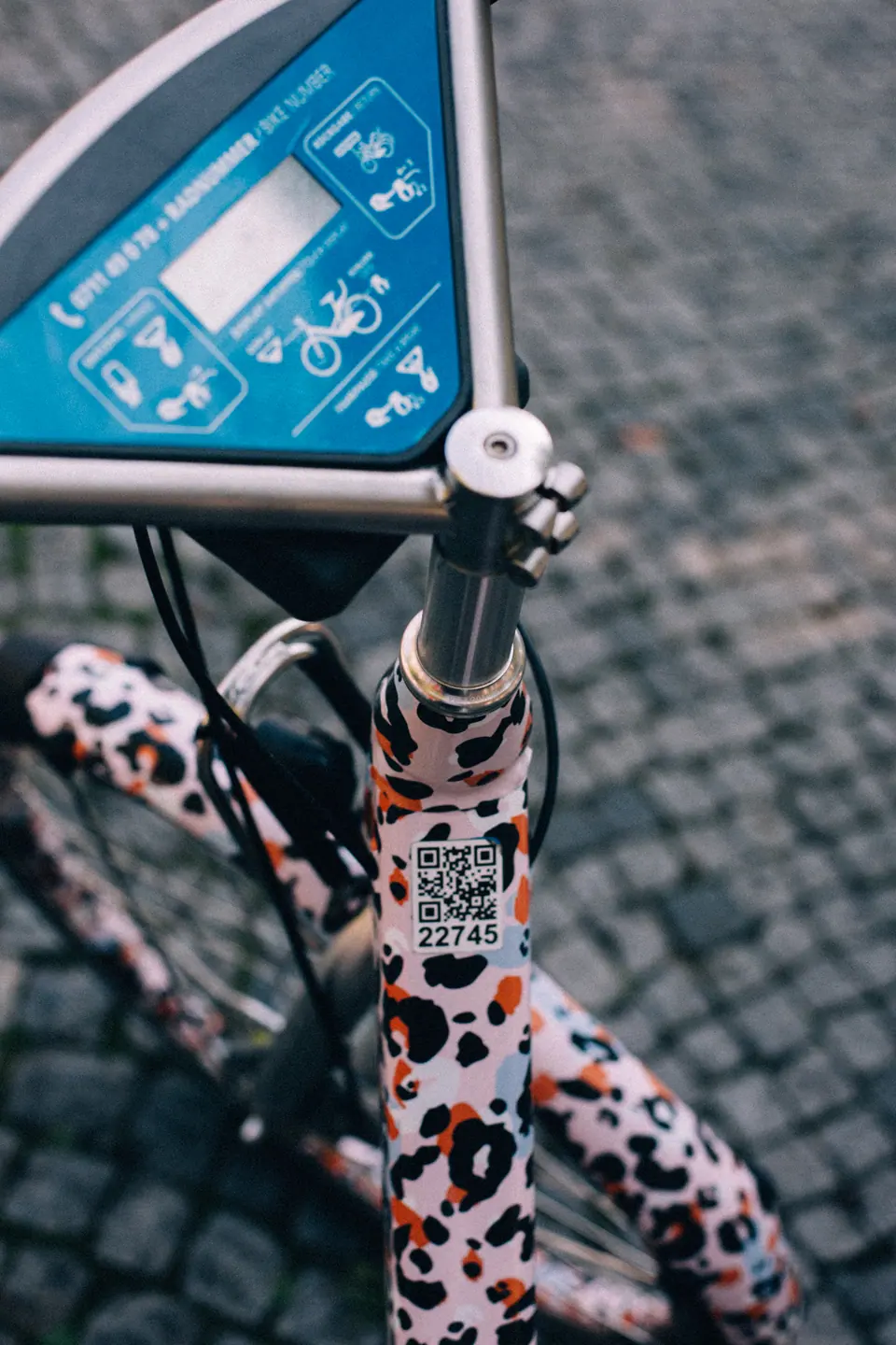QR- und Funktionspanel an einem gestalteten RegioRad