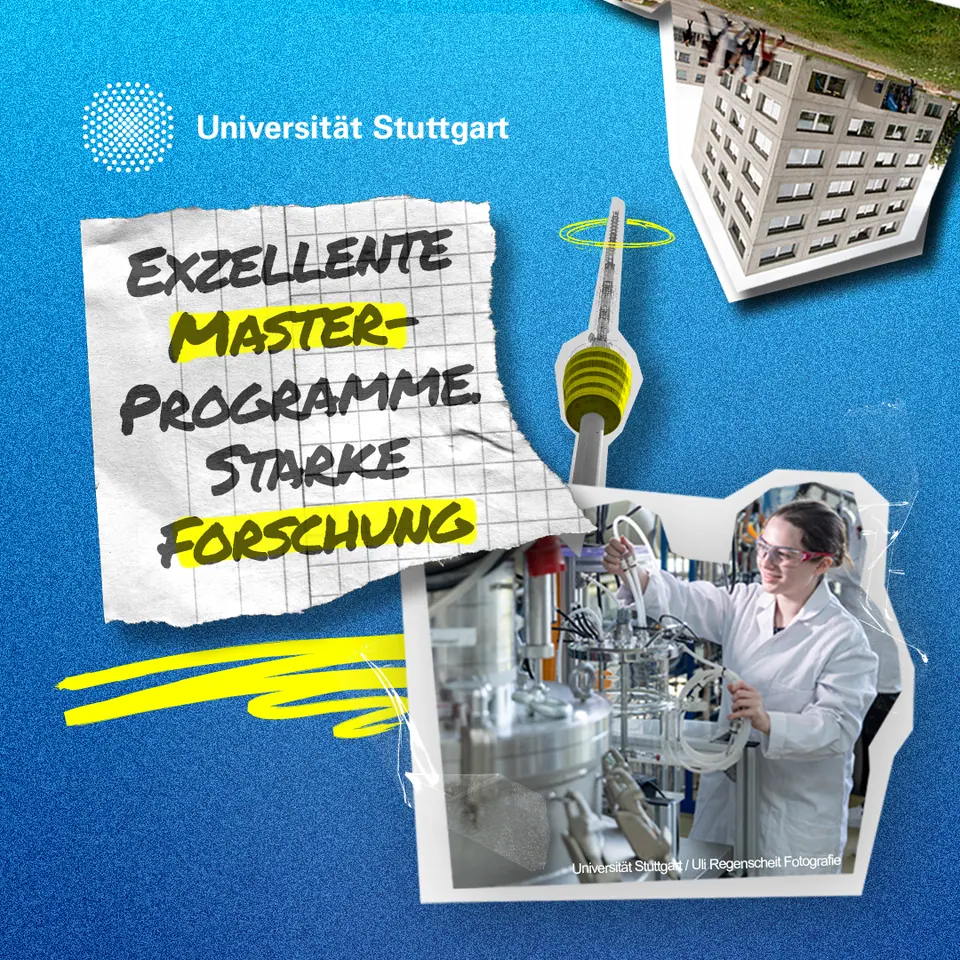Universität-Stuttgart-Creative mit Themen zu Masterprogrammen und Forschung